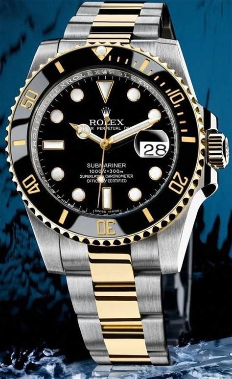 rolex silver gold submariner.